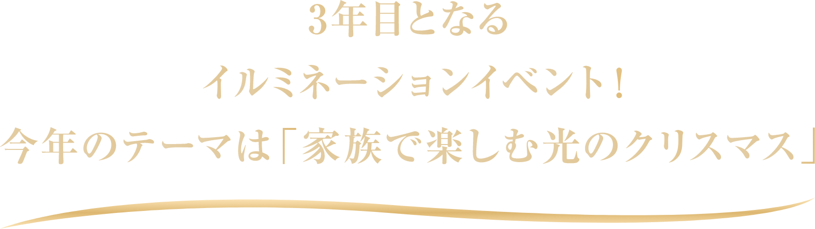 昨年3万人を動員したイルミネーションを今年も開催！