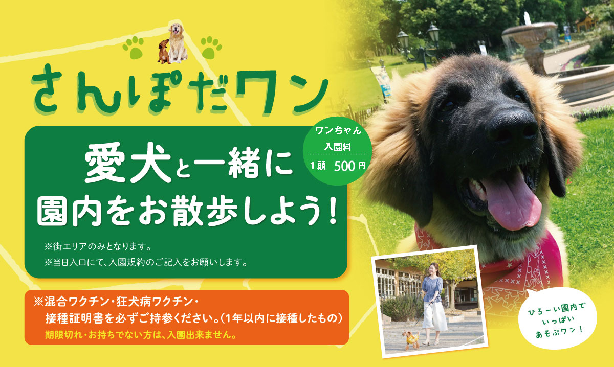 愛犬と一緒に 園内をお散歩しよう イベント情報 堺 緑のミュージアム ハーベストの丘